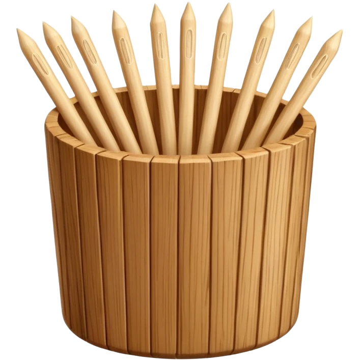 Bundle of toothpicks in a container  emoji