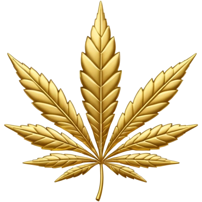 gold cannabis leaf emoji