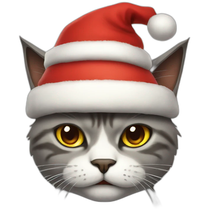 angry santa cat emoji