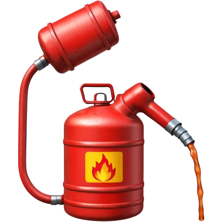 red gasoline canister pouring diesel emoji