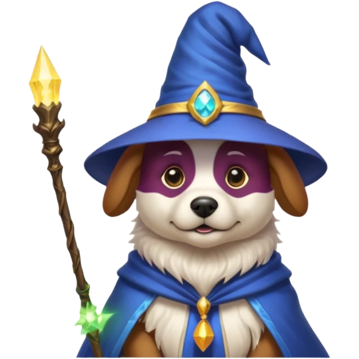 Dog wizard emoji