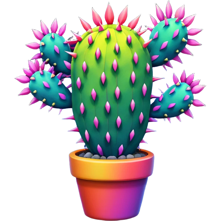 rainbow cactus emoji