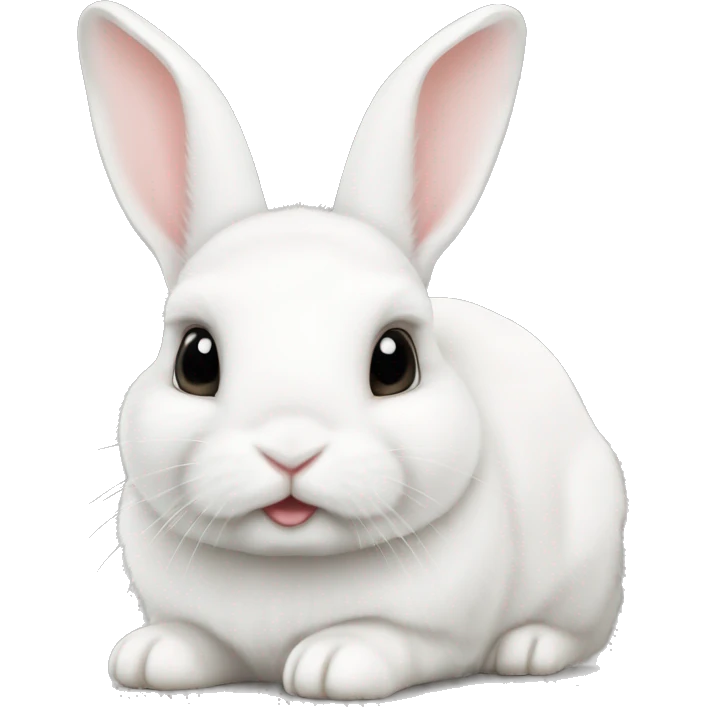 White Netherland dwarf bunny emoji
