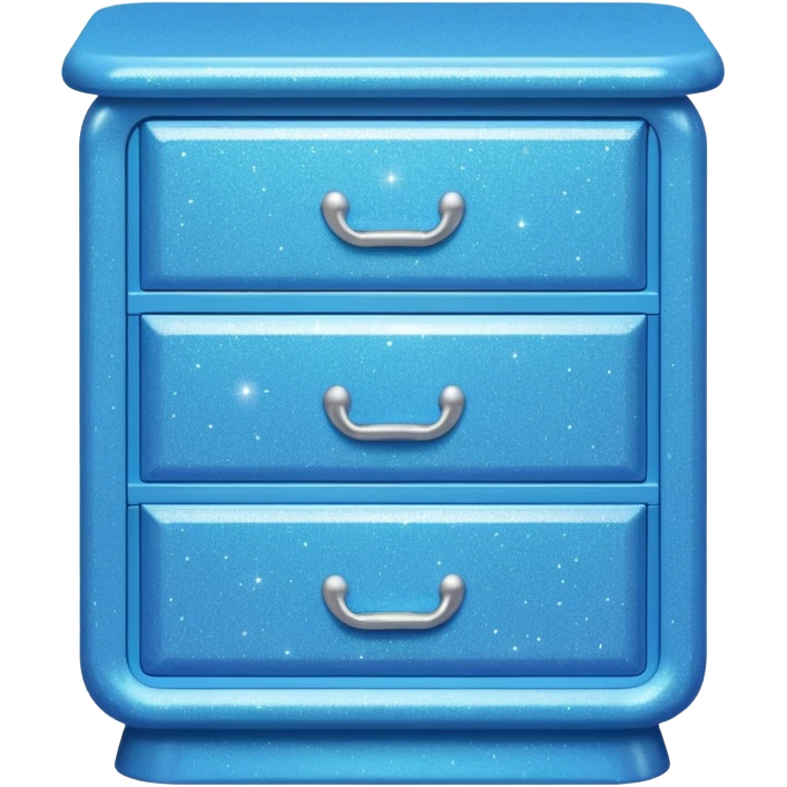 barbie nighstand blue with glitter emoji