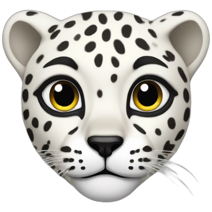 white-cheetah-with-a-black-mane emoji