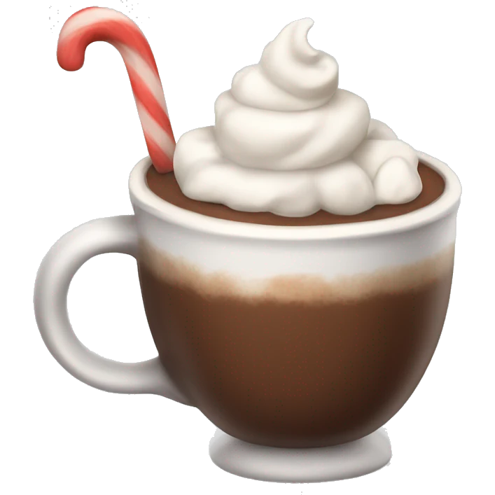 hot chocolate with marshmallow and whipped cream emoji