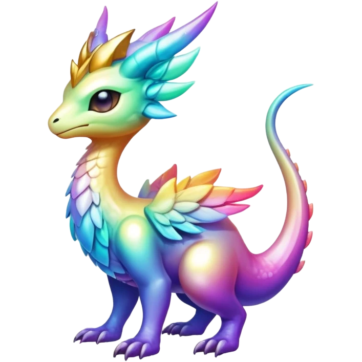 Epic divine legendary complex detailed iridescent gradients aesthetic-scenery-Fakémon-creature emoji