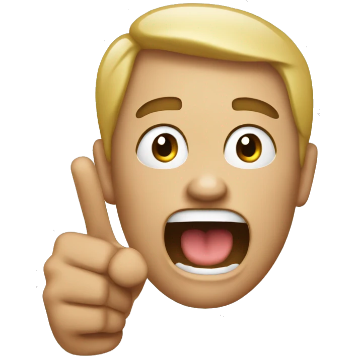 Pointing and yelling emoji  emoji