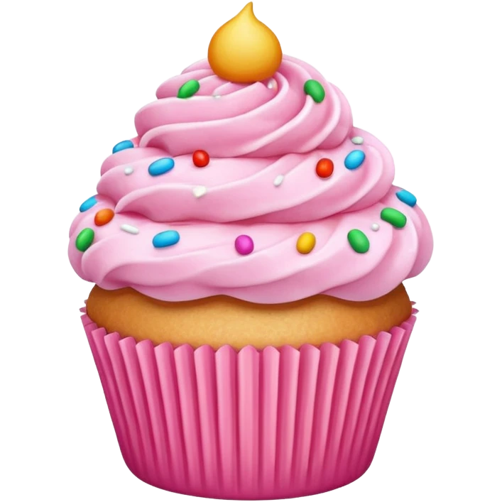 Pink cupcake emoji