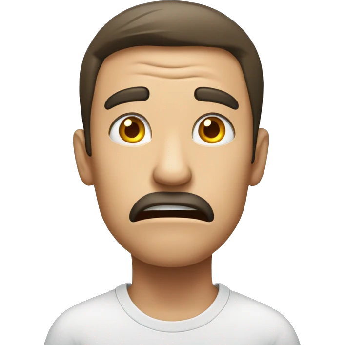 A man feeling shock with fod background emoji