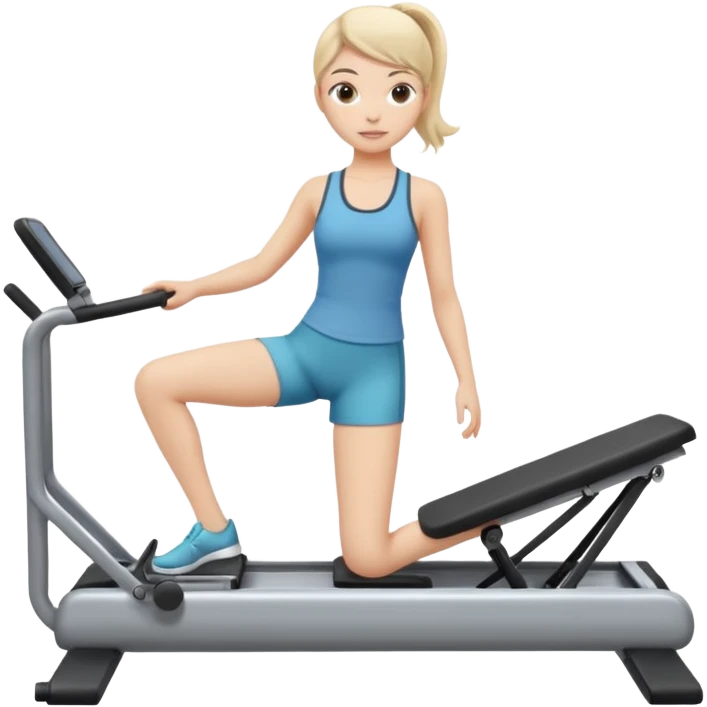 girl pilates on machine emoji
