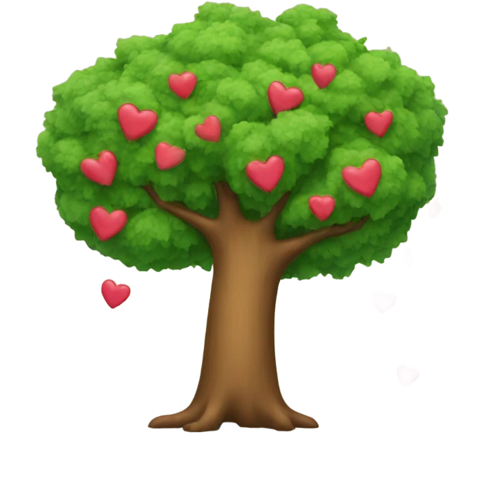 tree with hearts emoji