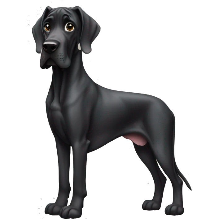 black great dane emoji