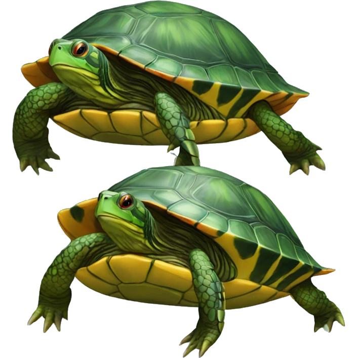 Red-eared slider turtle terrapin emoji