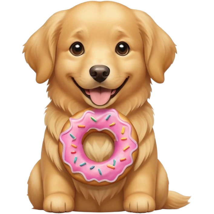 dog with a donut emoji