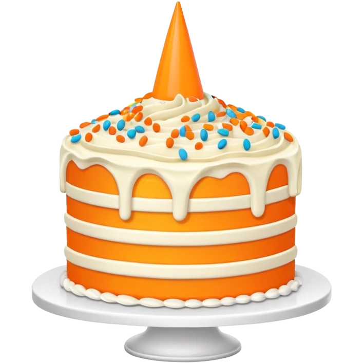 Dreamsicle birthday cake￼ emoji