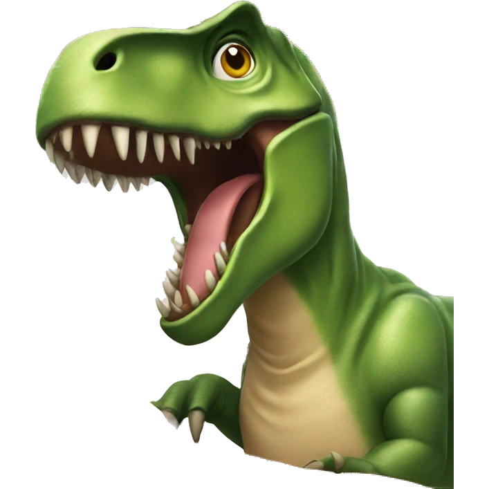 t rex having a party emoji