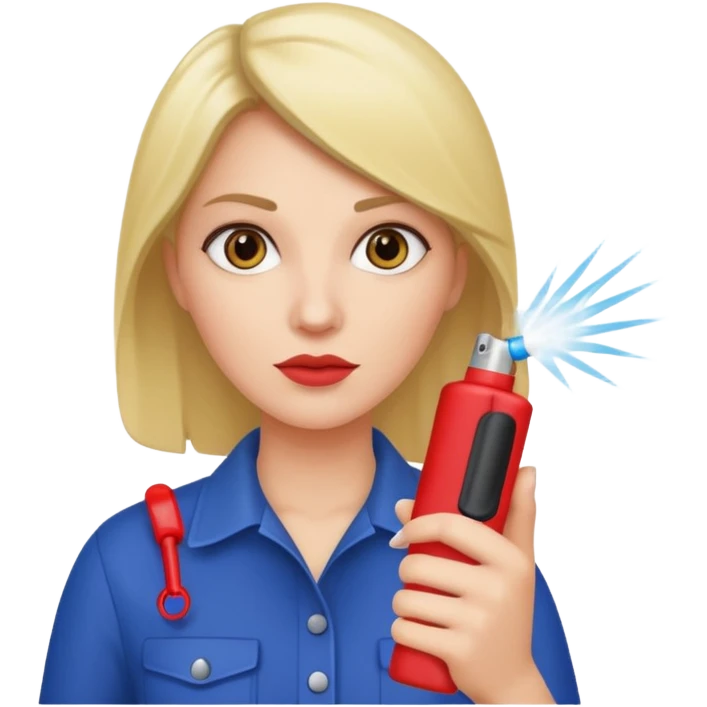 woman holding pepper spray emoji
