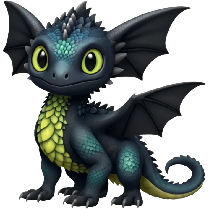 Toothless-Trico-Fakémon-hybrid-creature (full body) emoji | AI Emoji ...