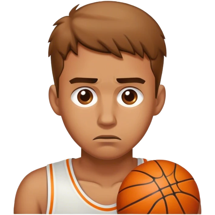 Guy missing basketball emoji