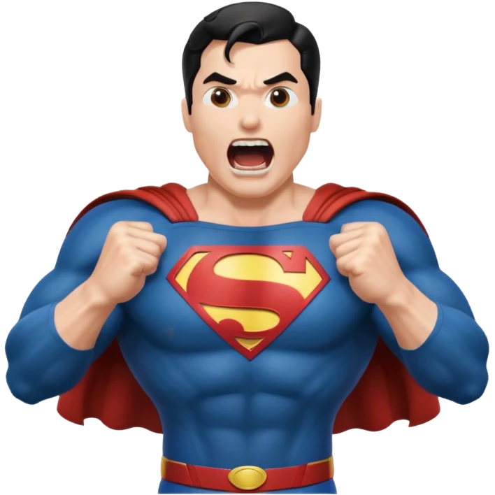 Superman the man of steel screaming  emoji