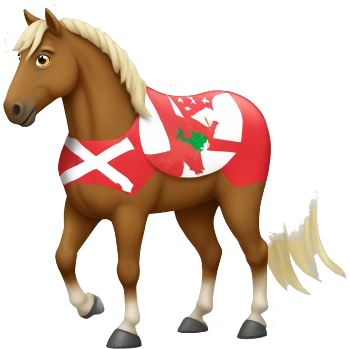 horse with tongan flag emoji