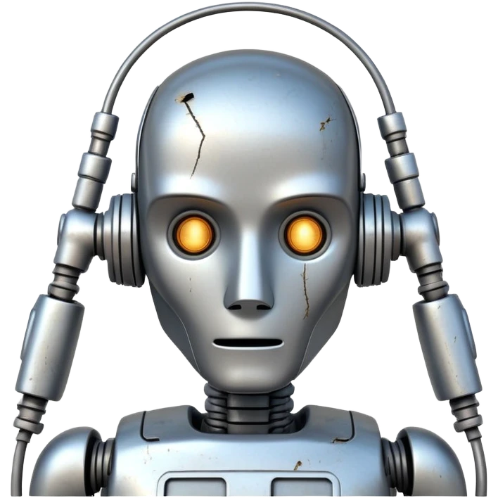 robot with a headache emoji
