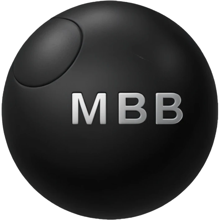Black pull Ball with MB written on it. Nothing else no holes or anything. emoji