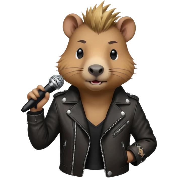 Punk vocalist capybara emoji
