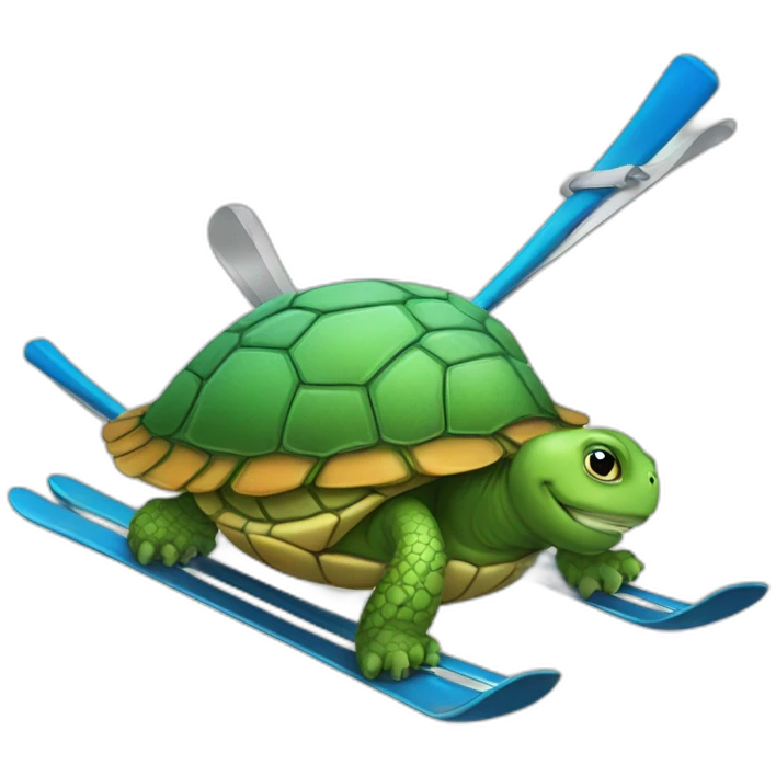 turtle on ski emoji