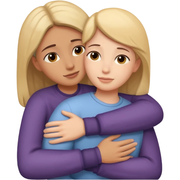 Caring hug emoji