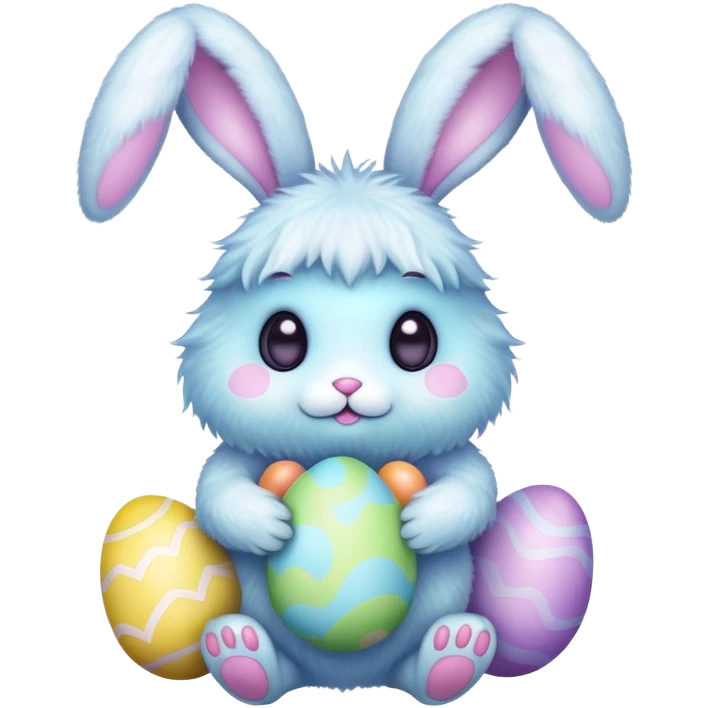 alien kawaii easter bunny  emoji