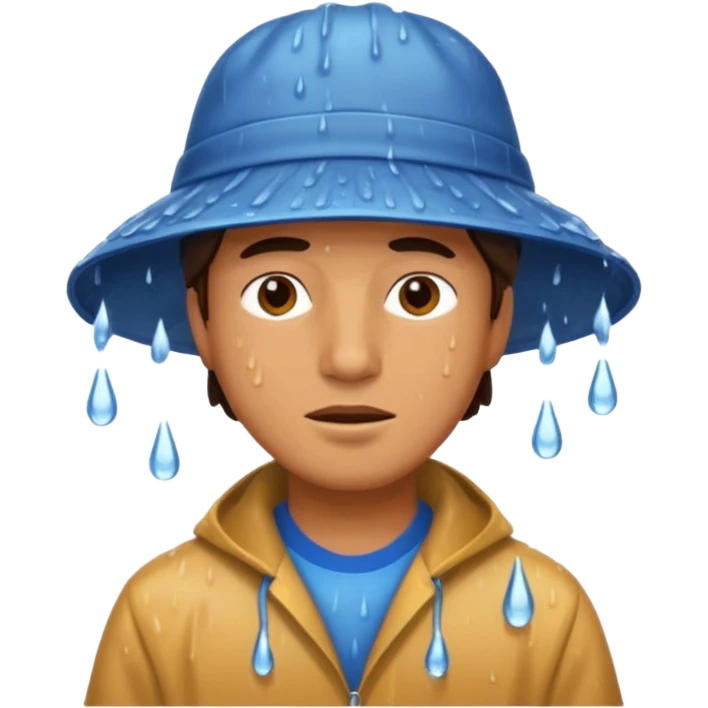 man caught in the rain emoji