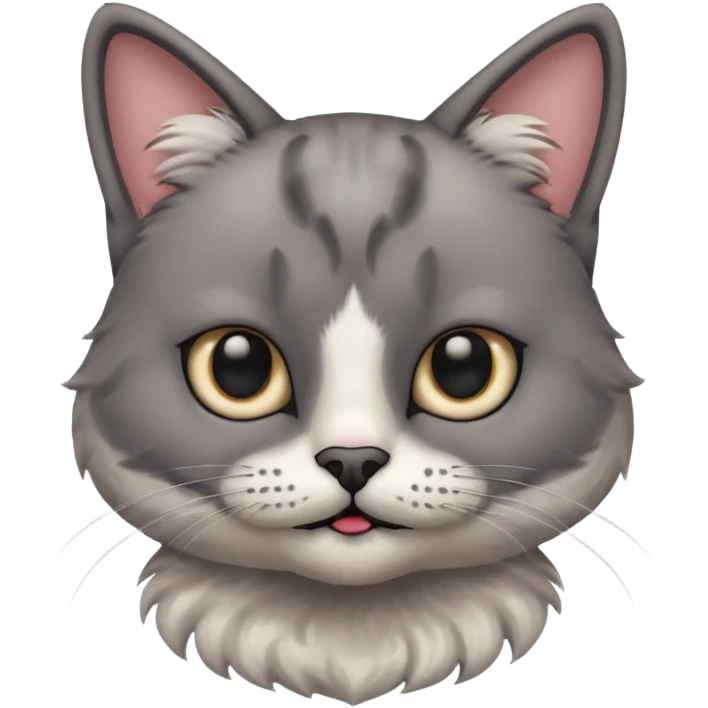 cat with black human mustache emoji