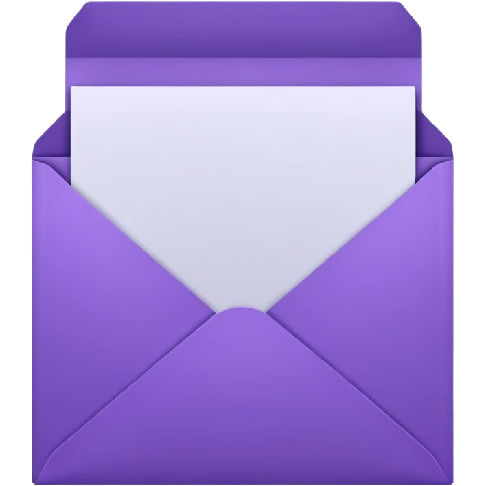 purple empty letter emoji