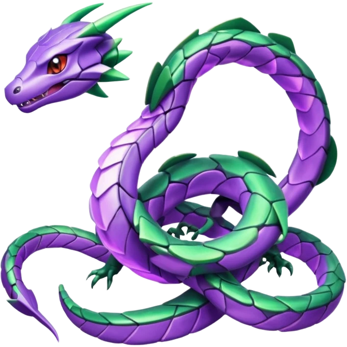Pokemon legendary purple and cian crystal rayquaza emoji