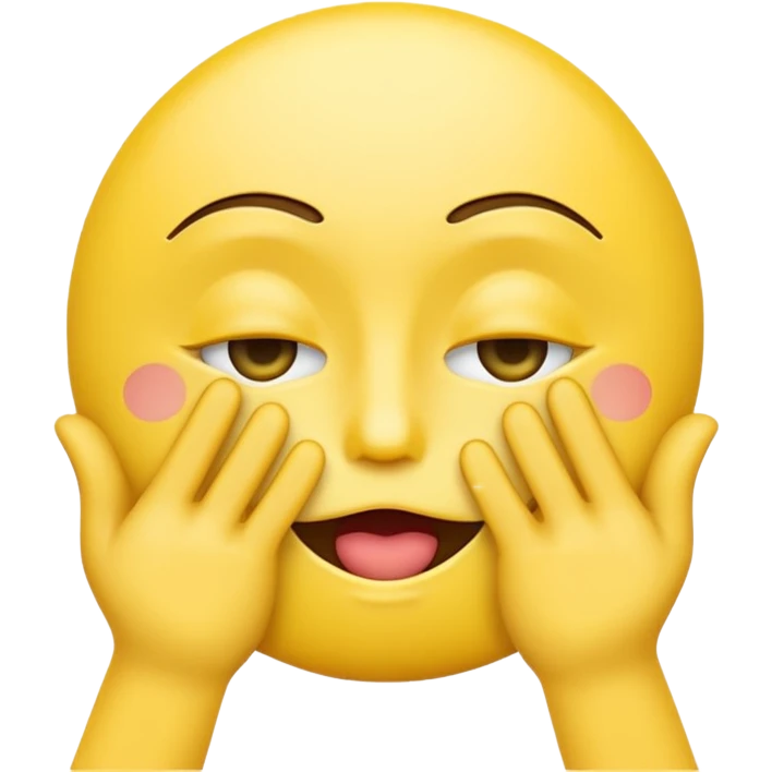Wink emoji with shush hands emoji