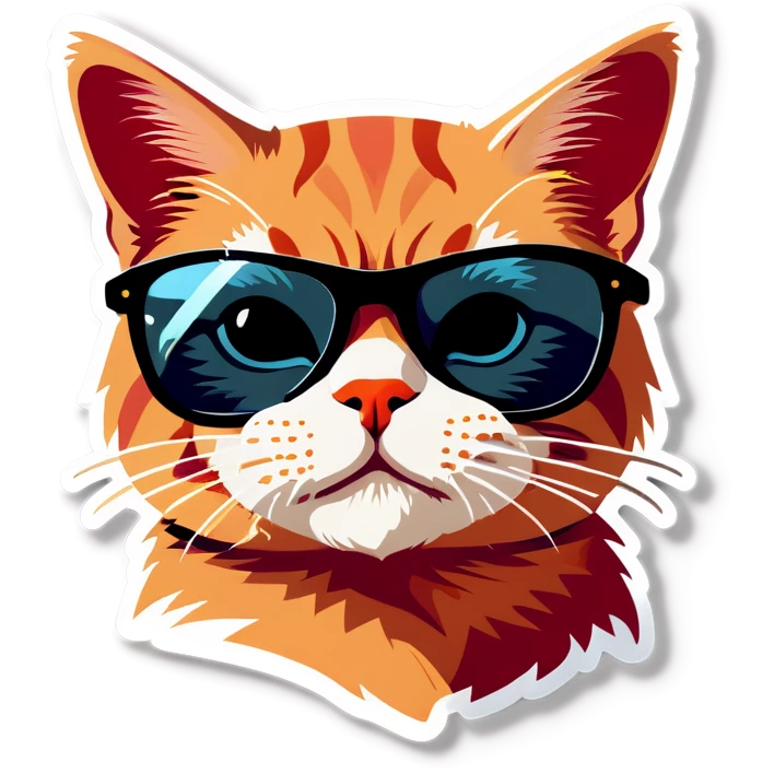 Cat with sunglasses emoji