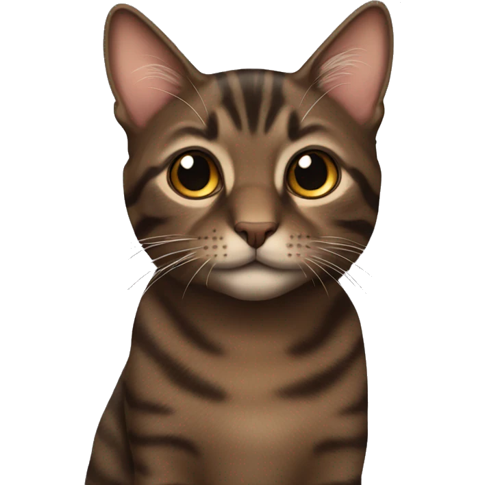 Dark brown tabby cat  emoji