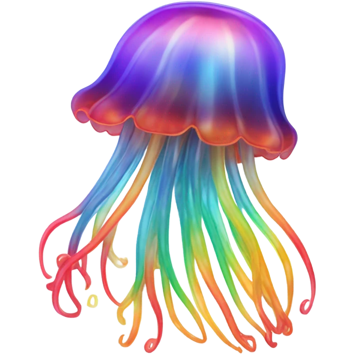 rainbow jellyfish  emoji