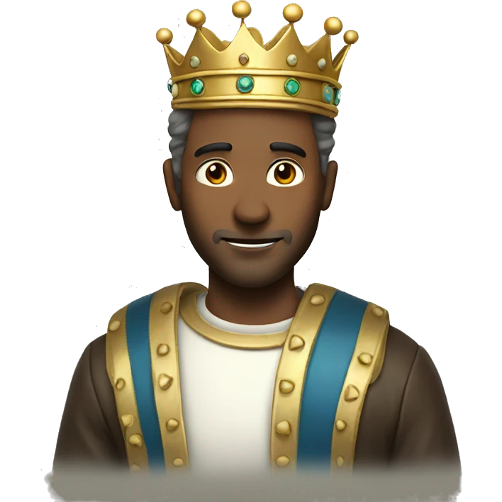 Man with 5 crown emoji