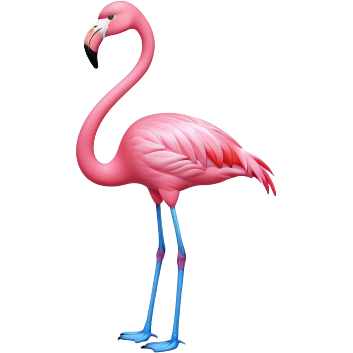 A completely blue flamingo  emoji