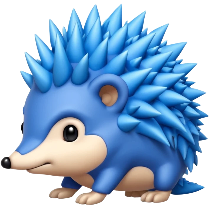 A blue hedgehog with 6 spines emoji