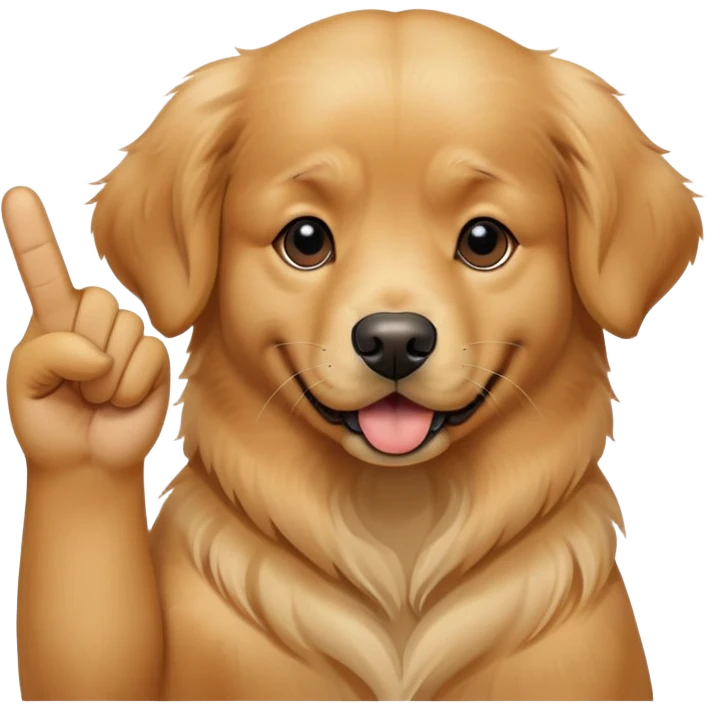 Dog doing the middle finger  emoji
