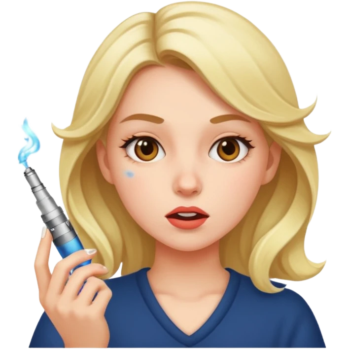girl hitting vape  emoji