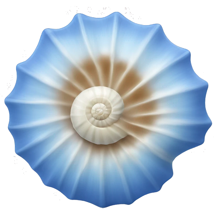 cornflower blue seashell emoji