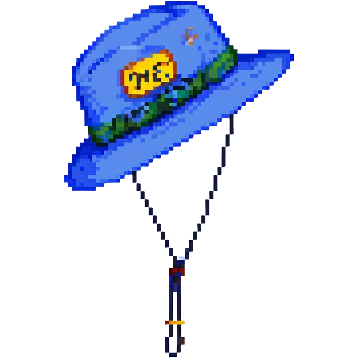 Синяя спортивная панамка со шнурком и надписью SPACEME, no background emoji