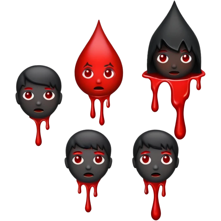 Generate a emoji with a plain white background and all capitalized black colored words  that say BLACK DISCIPLES with the bottom letters very bottoms dripping down like blood that start out black but turn red halfway down the black drips all of them emoji