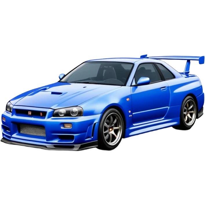 car Nissan Skyline GT-R R34 1999 like in the movie Fast and Furious, the design of the car should be the same as in the movie  emoji
