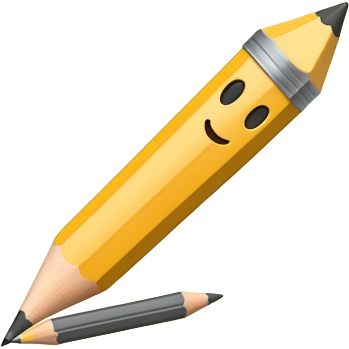 Emoji pencil writing emoji